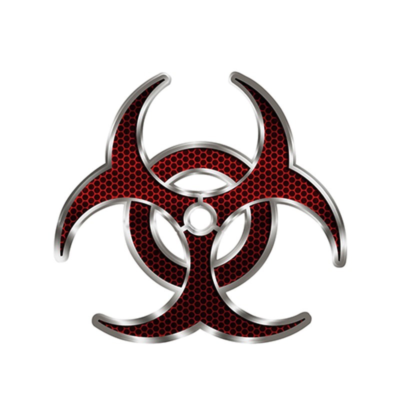 Biohazard red hex - vinyl car sticker 12 * 12cmStickers