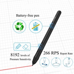 TabletsXP-Pen Star G640 G - tableta gráfica - dibujo digital - Niveles OSU 8192 - presión 266RPS