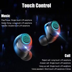 8D 5.0 Bluetooth wireless earphones - touch control - handsfree headset
