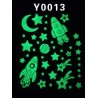 Stars & moon & galaxy - glow fluorescent stickersWall stickers