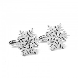 Silver snowflakes - cufflinksCufflinks