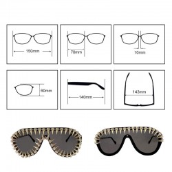 Gafas de solGafas de sol vintage con remaches - unisex