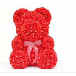 Día de San Valentínoso de rosa - oso de rosas de infinito con diamantes - 25 cm - 35 cm