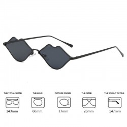 Lips shaped sunglasses with a metal frameSunglasses
