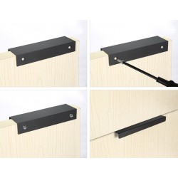 MueblesOro - plata - negro - mangos de puertas de muebles ocultos - aleación de zinc