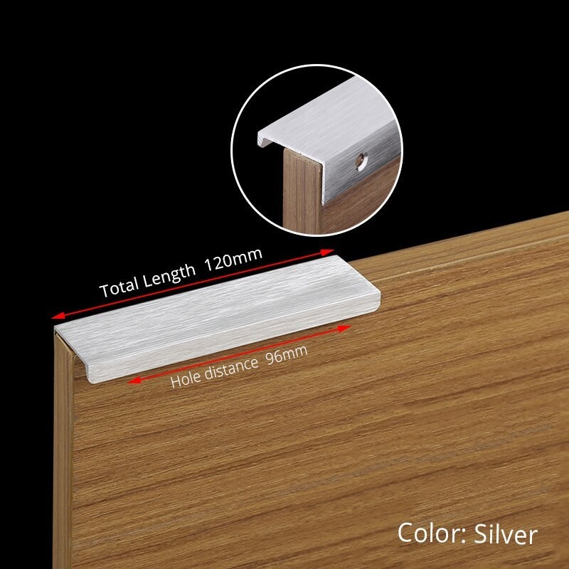 MueblesOro - plata - negro - mangos de puertas de muebles ocultos - aleación de zinc